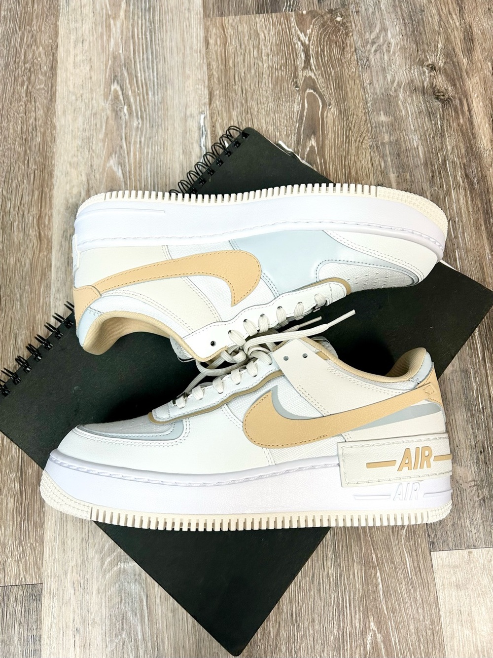 NIKE AF1 👟 Nike Air Force 1 Shadow Women’s Shoe ‘Summit White/Sesame/Wolf Grey’